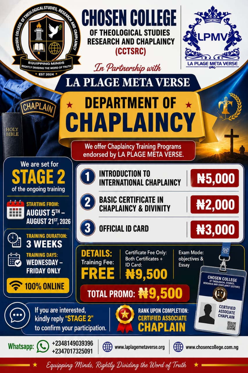 PROFESSIONAL CHAPLAINCY REGISTRATION